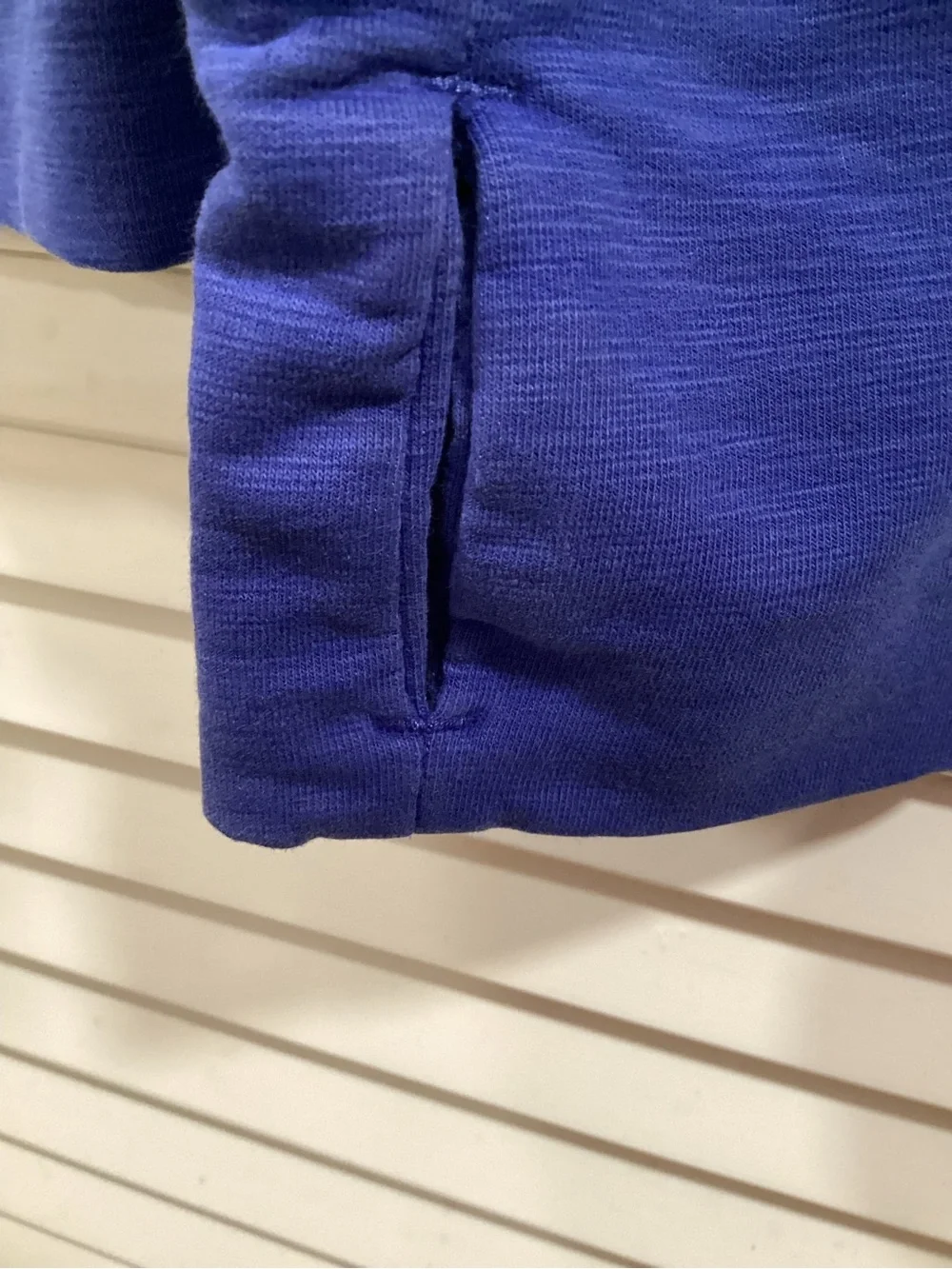 Athleta  Blue Hooded Utility Jacket Kangaroo pockets/Thumb holes M
